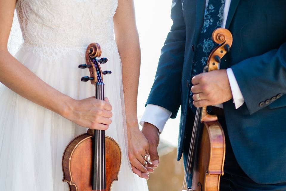 Classical bride and groom