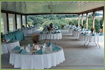 Wedding reception setup