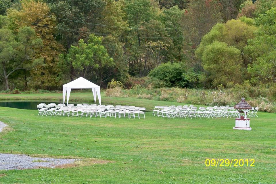 Wedding ceremony setup