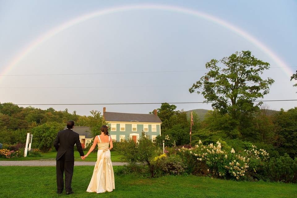 Rainbow over the venue