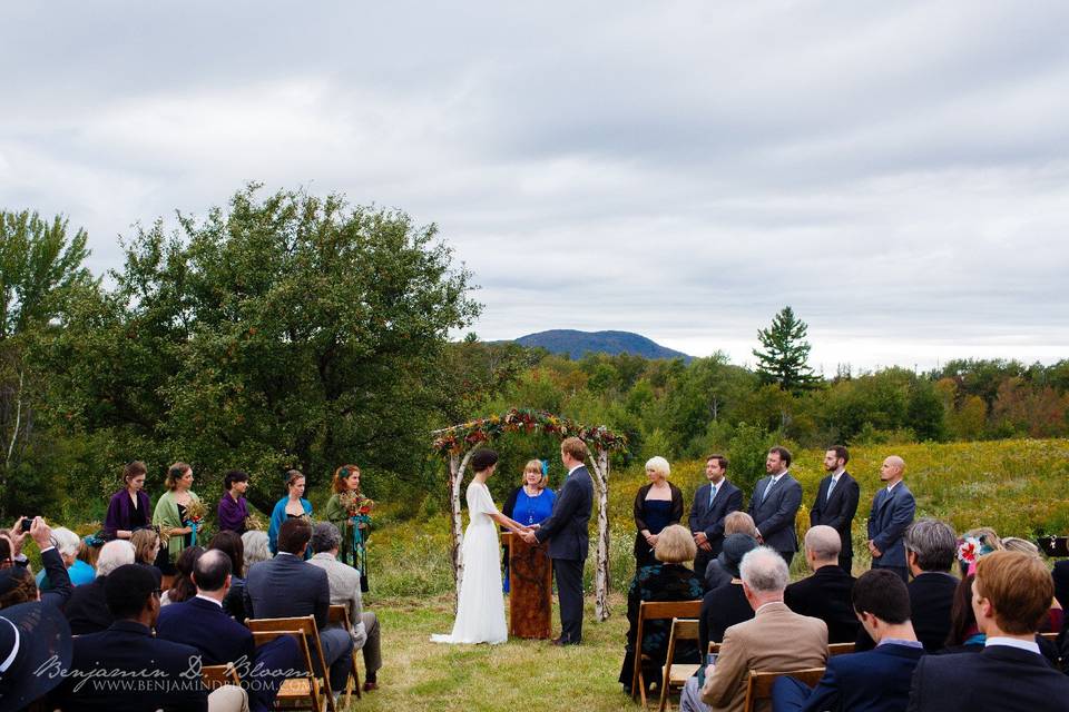 Outdoor wedding ceremony