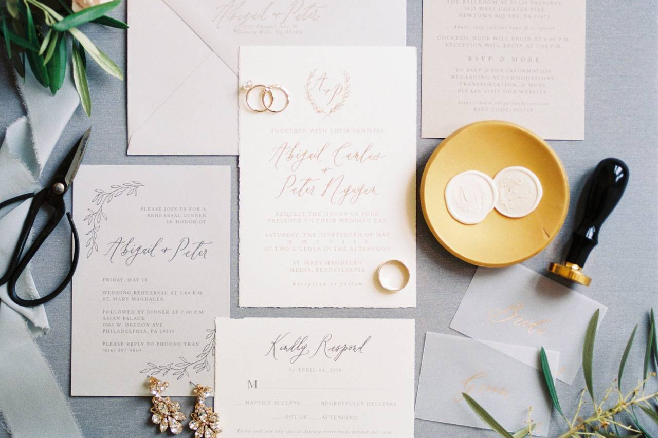 Meet the Makers: EYI Love Luxury Gold Foil + Letter Press Wedding  Stationery
