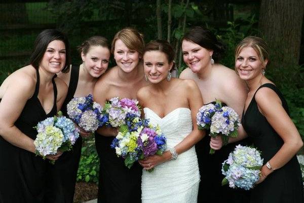 The bride with friends