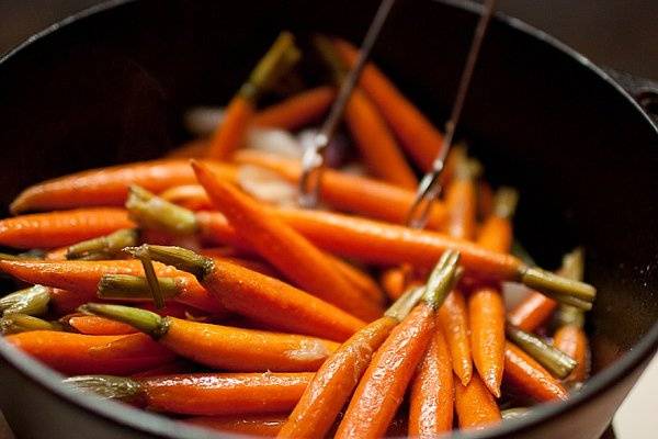 Steamed carrots