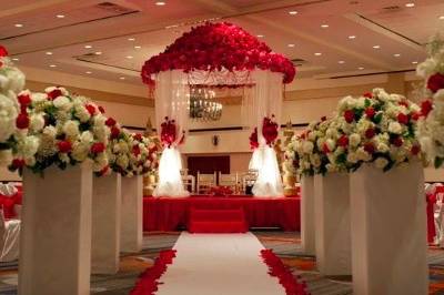 Wedding ceremony setup