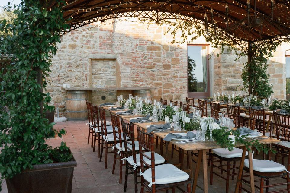 Wedding reception in Tuscany
