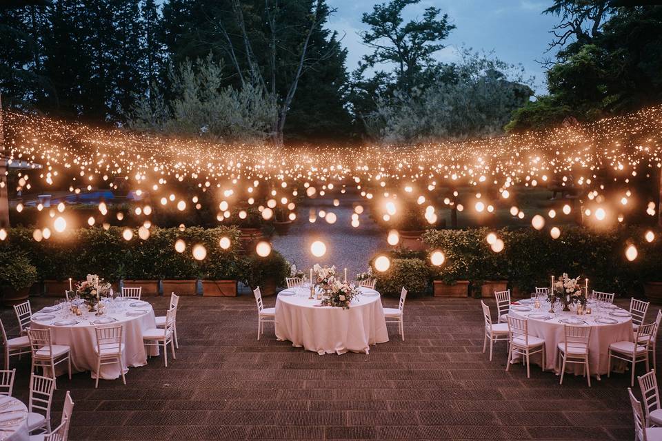 Magical wedding reception