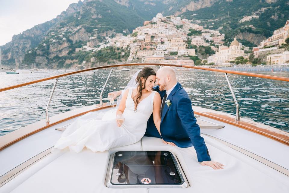 Boat photoshoot in Positano