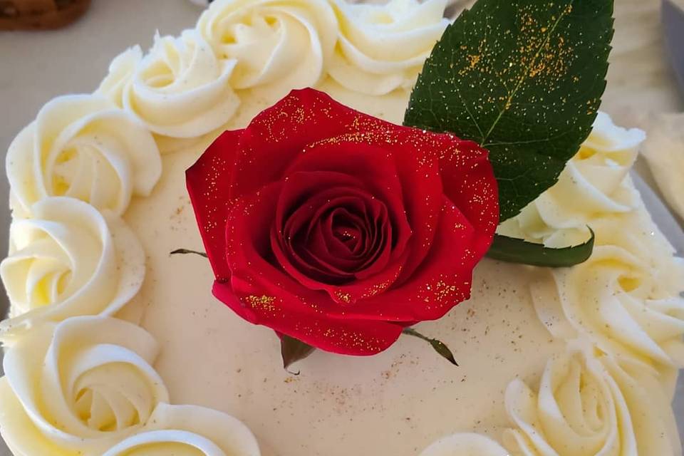 Rose Bridal Congrats Cake