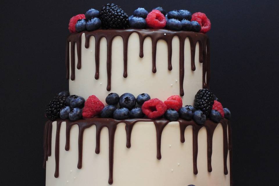 Chocolate Berry Wedding Cake