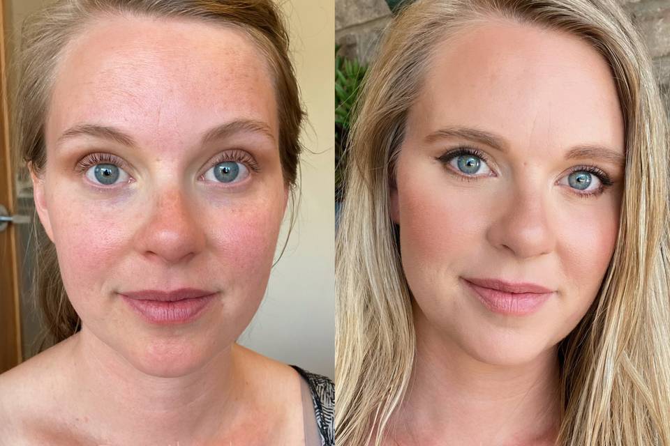 Natural makeup Before & After