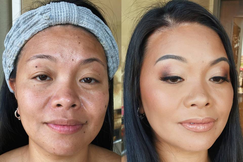 Bridal Trial Before & After