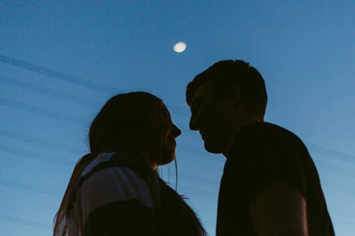 With the moon engagement