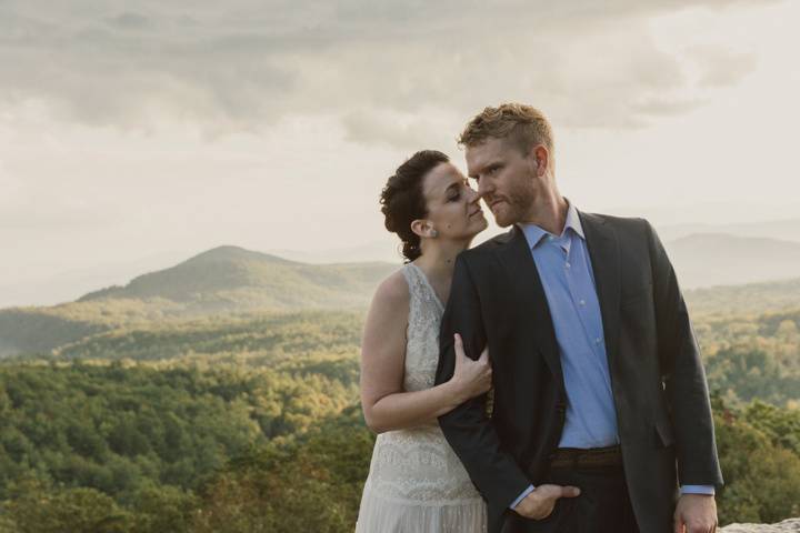 Beautiful landscape elopement