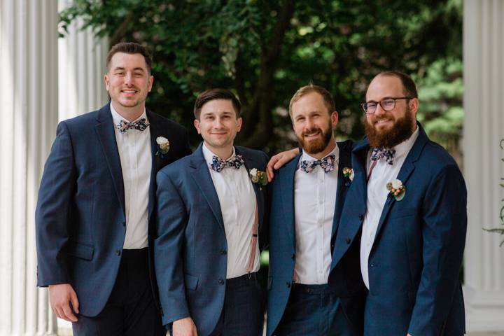 Groom and groomsmen portraits