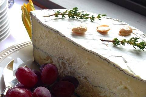 Humboldt Fog Goat cheese...beautiful cheese