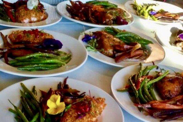 Some of the mains getting plated for the masses...always wedding food to exceed your expectations!