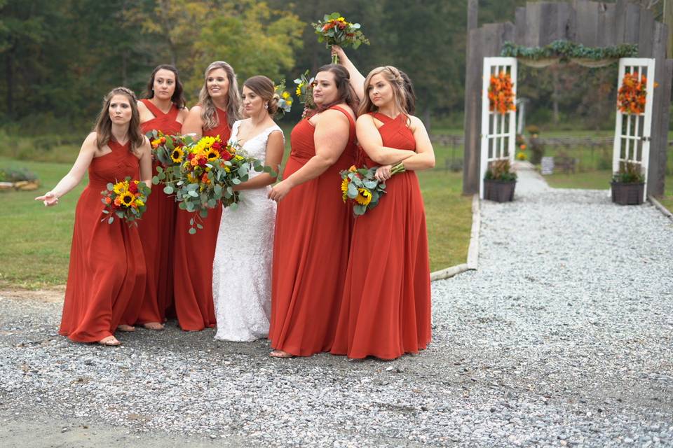 Bride and Bridemaids