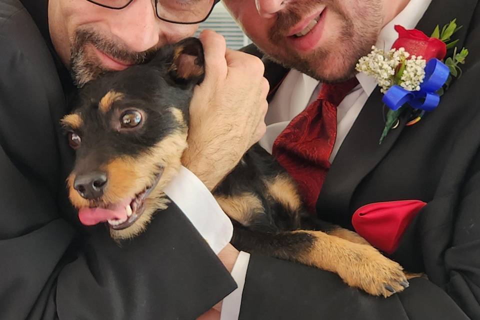 The Couple and their Ring Dog