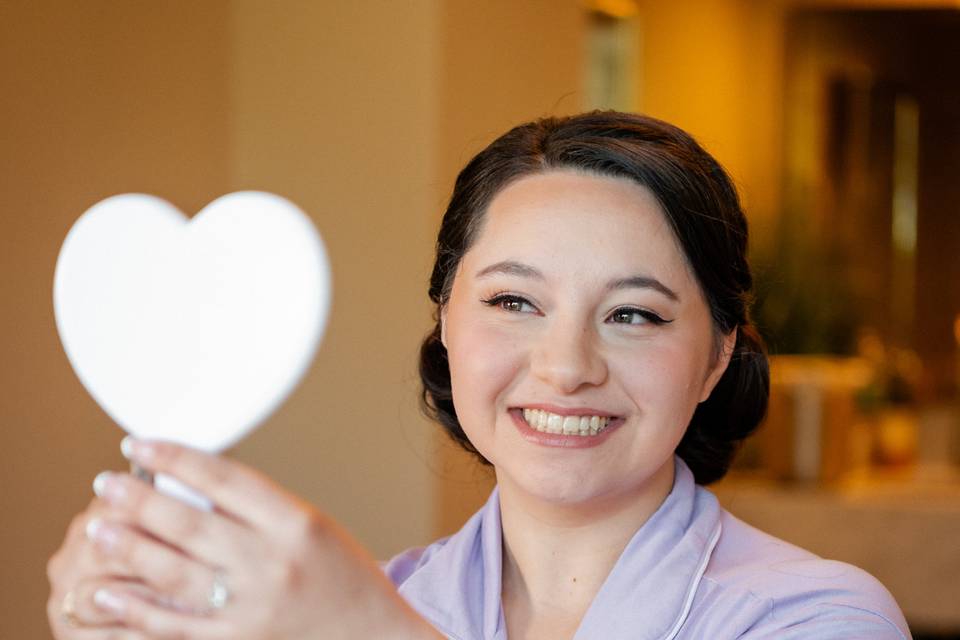 Bride hair and makeup
