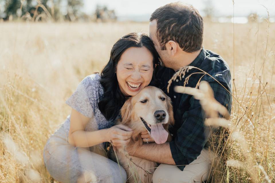 Engagement with dog