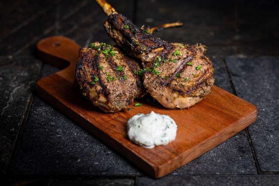 Lamb Tomahawks + Ztatziki