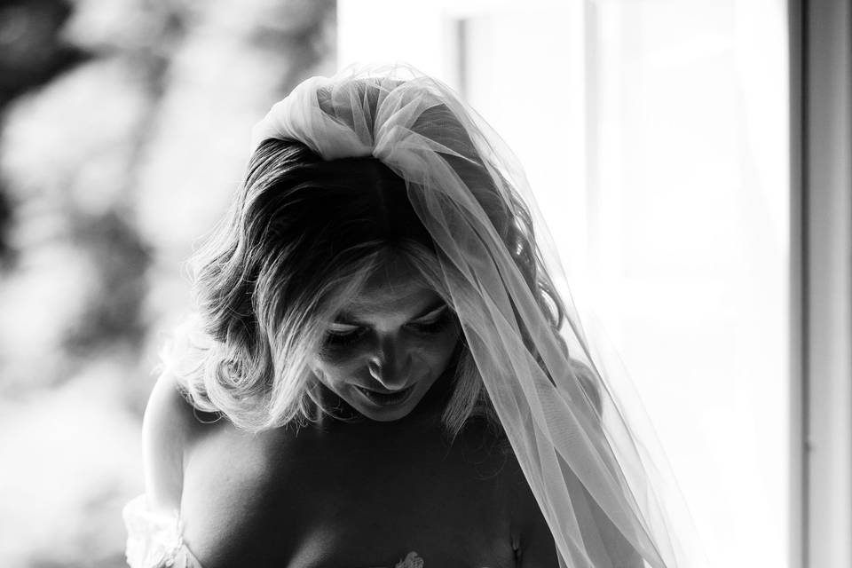Brides dress details