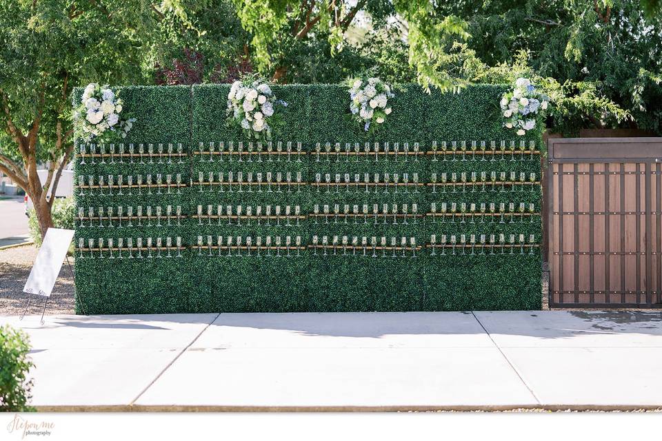 Champagne Wall Entrance
