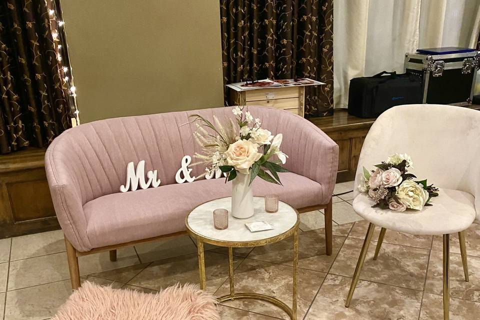 Pink Love Seat