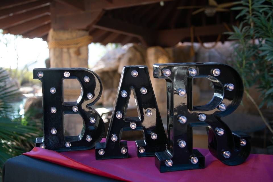 Bar Marquee Letters