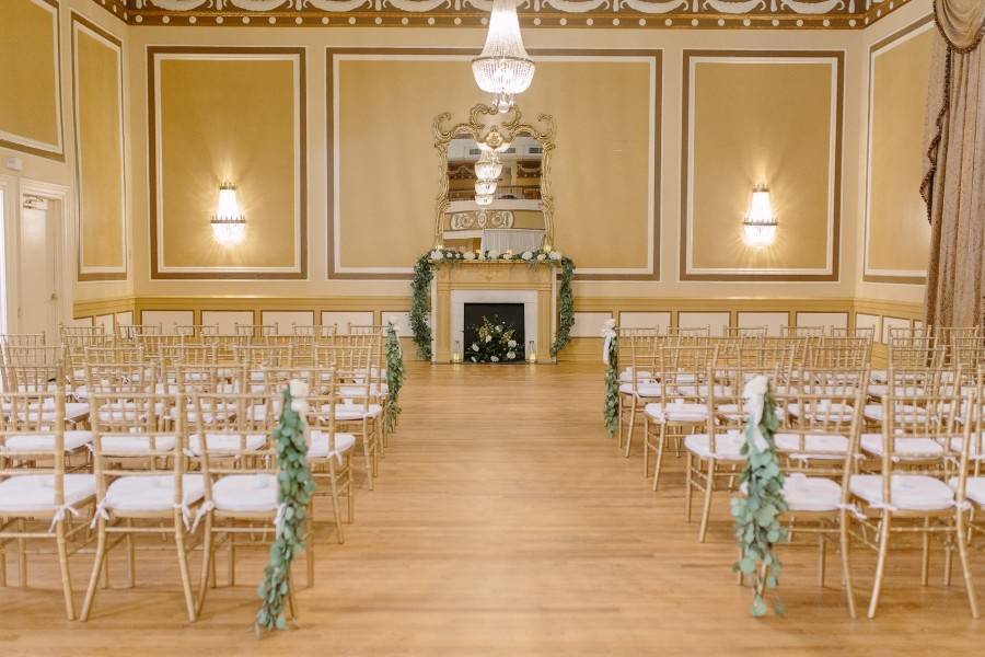 Elegant and understated aisle decorations