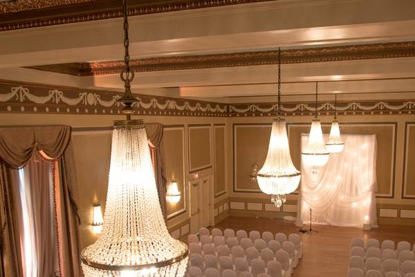 View of the reception area from above