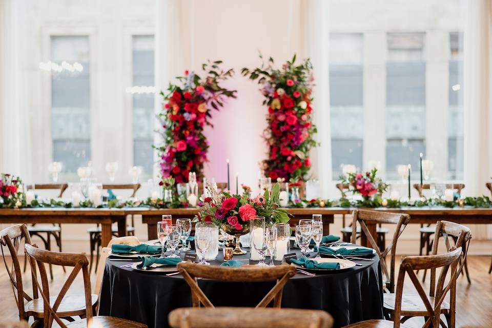 Reception with Bold Colors
