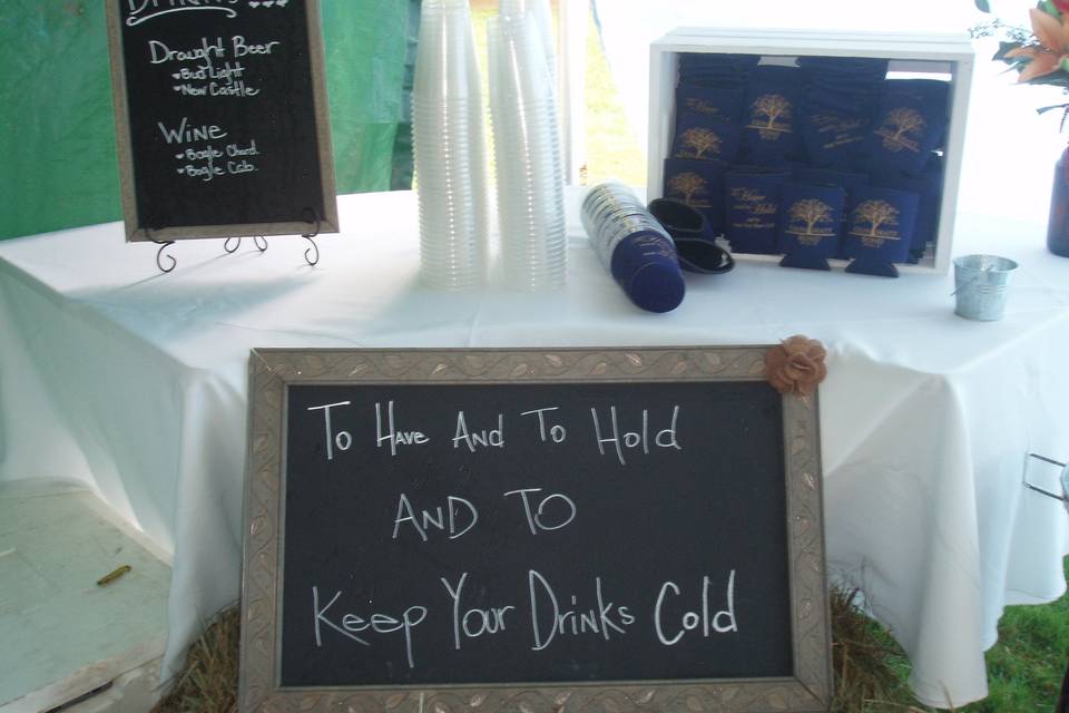 Wedding signage