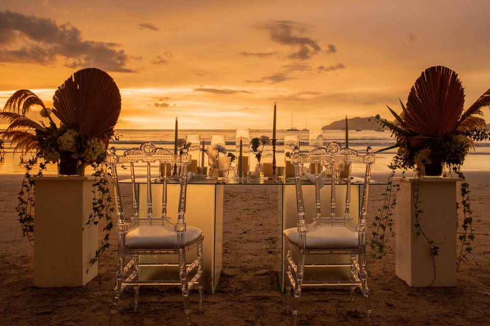 Romantic clean Beach wedding