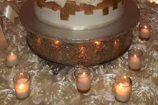 Gold wedding cake