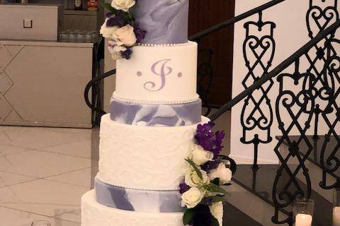 Marble 4 tier cake