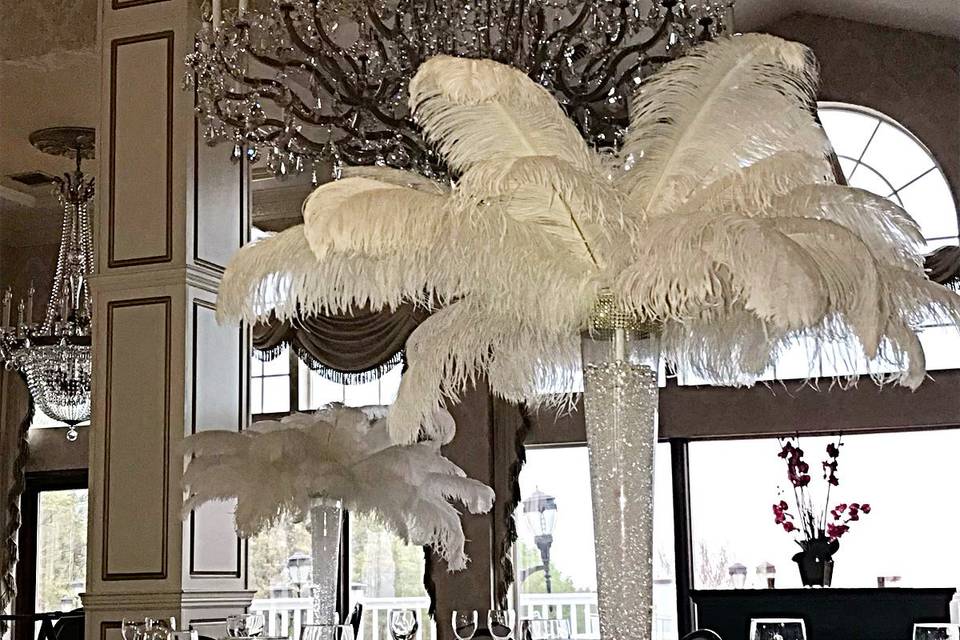 White Feather Centerpiece