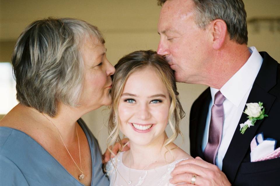 Carolyn with her parents