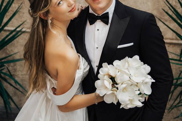 Black tuxedo, peak lapel