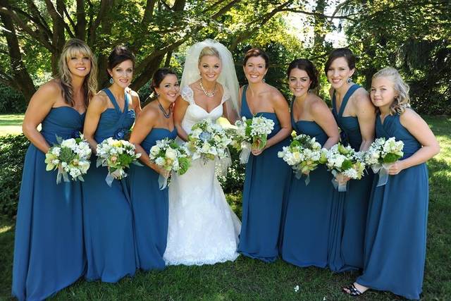 Bride and bridesmaids