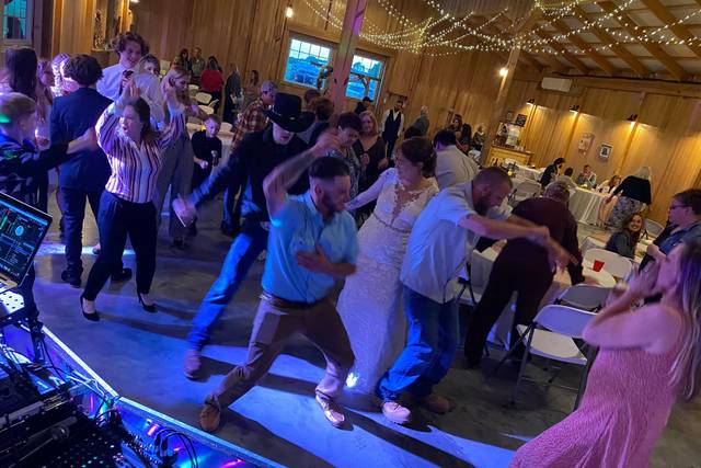 Dancing on dance floor