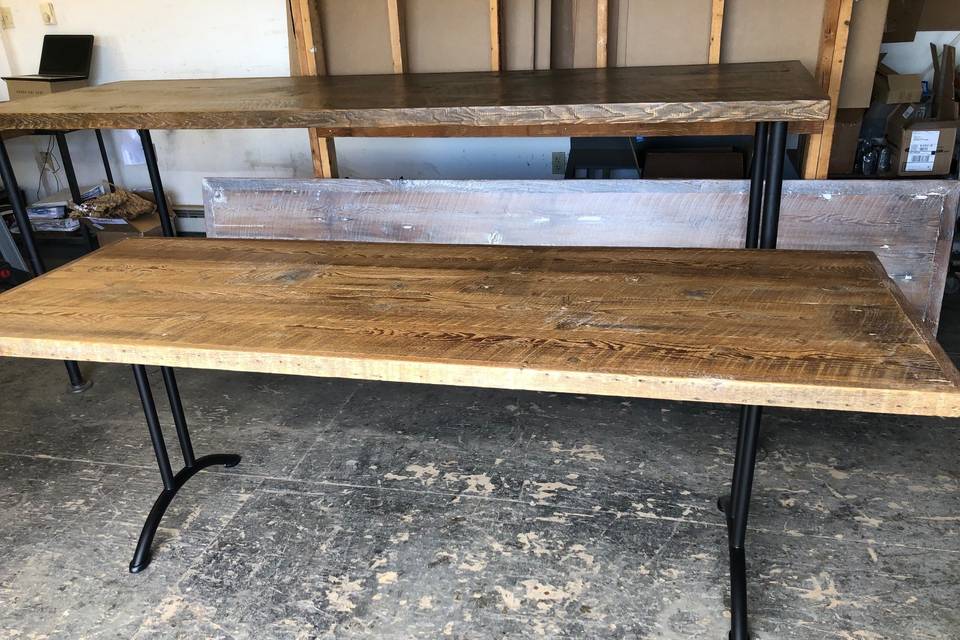 Large table with folding legs