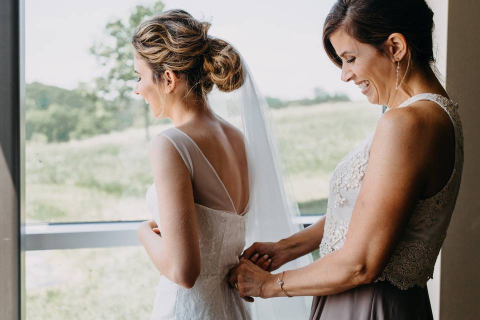 Getting ready with mom