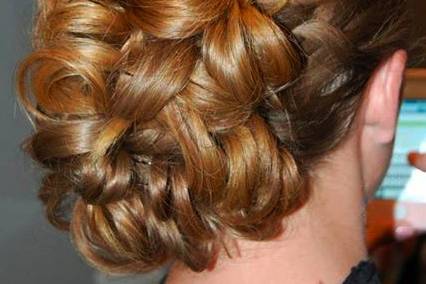 Curled updo