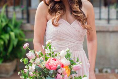 Bridesmaid with bouquet