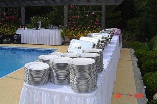 Pool side buffet