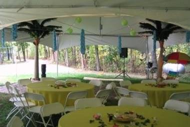 Tropical tent reception