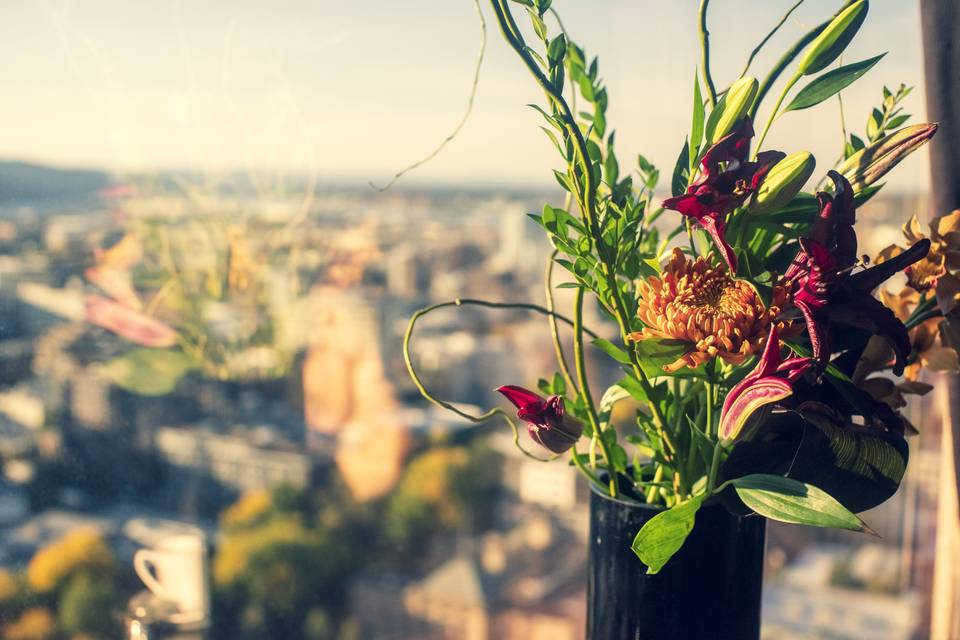 Flowers and the city