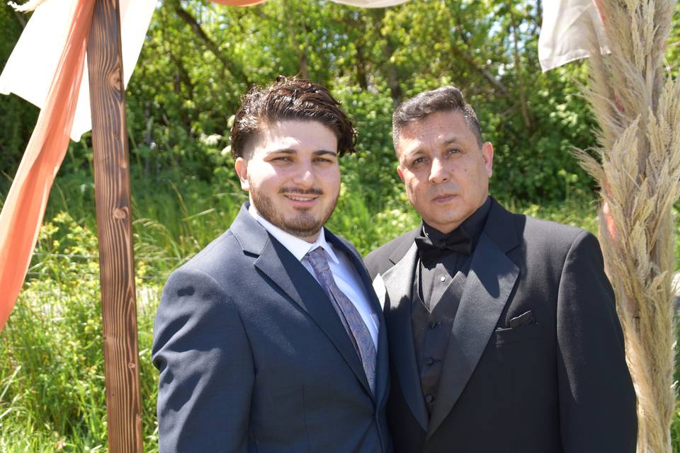 Groom with dad